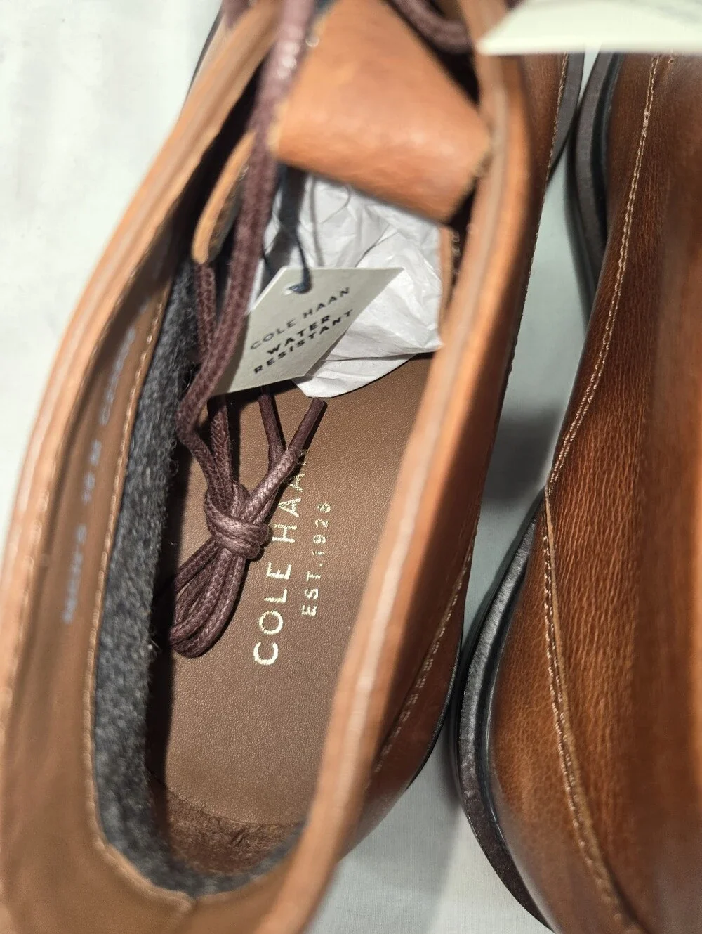 COLE HAAN Men's 10M Cranston Brown Leather Lace-Up Chukka Boots New